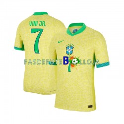 Camisola 1º Equipamento Seleção Brasileira VINI JR 7 2024 Manga Curta ,Homem