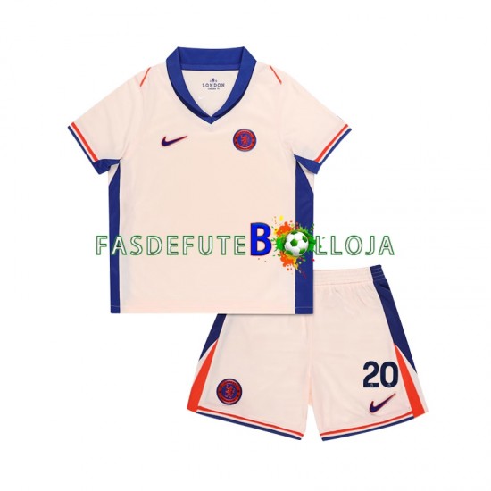 Camisola 2º Equipamento Chelsea Cole Palmer 20 2024-2025 Manga Curta ,Criança