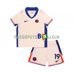 Camisola 2º Equipamento Chelsea Jadon Sancho 19 2024-2025 Manga Curta ,Criança