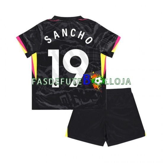 Camisola 3º Equipamento Chelsea Jadon Sancho 19 2024-2025 Manga Curta ,Criança