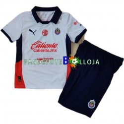 Camisola 2º Equipamento Deportivo Guadalajara 2024-2025 Manga Curta ,Criança