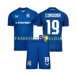 Camisola 1º Equipamento Dinamo Zagreb Juan Cordoba 19 2024-2025 Manga Curta ,Criança