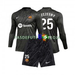 Camisola Guarda-redes 2º Equipamento FC Barcelona Wojciech Szczesny 25 2024-2025 Manga Comprida ,Criança