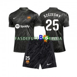 Camisola Guarda-redes 2º Equipamento FC Barcelona Wojciech Szczesny 25 2024-2025 Manga Curta ,Criança