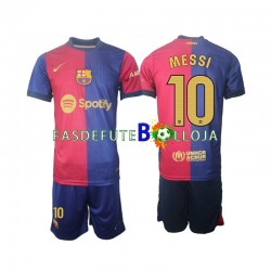 Camisola 1º Equipamento FC Barcelona Lionel Messi 10 2024-2025 Manga Curta ,Criança