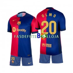 Camisola 1º Equipamento FC Barcelona Olmo 20 2024-2025 Manga Curta ,Criança