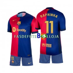Camisola 1º Equipamento FC Barcelona Raphinha 11 2024-2025 Manga Curta ,Criança