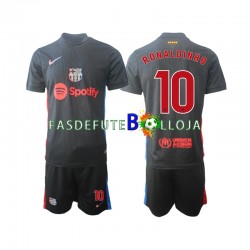 Camisola 2º Equipamento FC Barcelona Ronaldinho 10 2024-2025 Manga Curta ,Criança