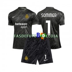 Camisola Guarda-redes 3º Equipamento Inter de Milão Yann Sommer 1 2024-2025 Manga Curta ,Criança