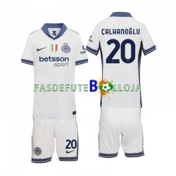Camisola 2º Equipamento Inter de Milão Hakan Calhanoglu 20 2024-2025 Manga Curta ,Criança