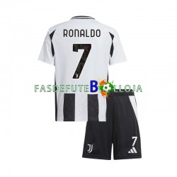 Camisola 1º Equipamento Juventus Cristiano Ronaldo 7 2024-2025 Manga Curta ,Criança