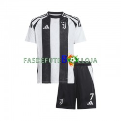 Camisola 1º Equipamento Juventus Cristiano Ronaldo 7 2024-2025 Manga Curta ,Criança