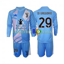 Camisola Guarda-redes 4º Equipamento Juventus Michele Di Gregorio 29 2024-2025 Manga Comprida ,Criança