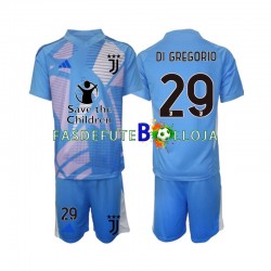 Camisola Guarda-redes 4º Equipamento Juventus Michele Di Gregorio 29 2024-2025 Manga Curta ,Criança