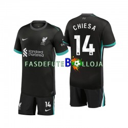 Camisola 2º Equipamento Liverpool Chiesa 14 2024-2025 Manga Curta ,Criança