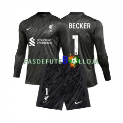 Camisola Guarda-redes 1º Equipamento Liverpool Alisson Becker 1 2024-2025 Manga Comprida ,Criança