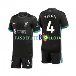 Camisola 2º Equipamento Liverpool Virgil 4 2024-2025 Manga Curta ,Criança