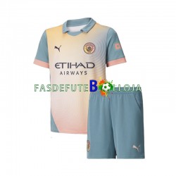 Camisola 4º Equipamento Manchester City 2024-2025 Manga Curta ,Criança