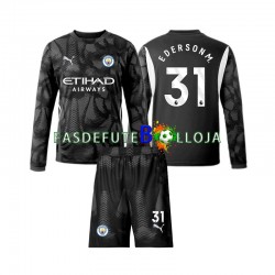 Camisola Guarda-redes 4º Equipamento Manchester City Ederson Moraes 31 2024-2025 Manga Comprida ,Criança