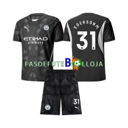 Camisola Guarda-redes 4º Equipamento Manchester City Ederson Moraes 31 2024-2025 Manga Curta ,Criança