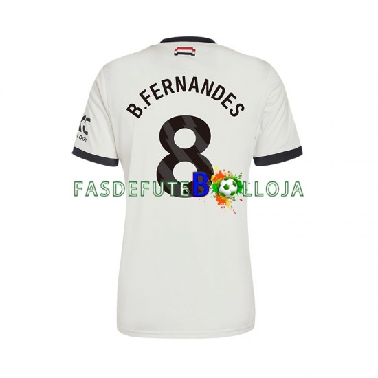 Camisola 3º Equipamento Manchester United Bruno Fernandes 8 2024-2025 Manga Curta ,Homem