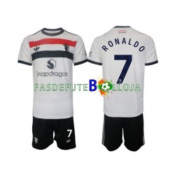Camisola 3º Equipamento Manchester United Cristiano Ronaldo 7 2024-2025 Manga Curta ,Criança