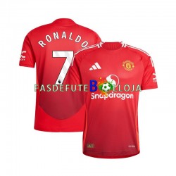 Camisola 1º Equipamento Manchester United Cristiano Ronaldo 7 2024-2025 Manga Curta ,Homem