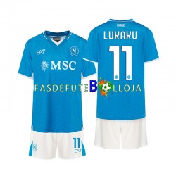Camisola 1º Equipamento Napoli Lukaku 11 2024-2025 Manga Curta ,Criança