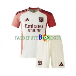Camisola 3º Equipamento Olympique Lyonnais 2024-2025 Manga Curta ,Criança