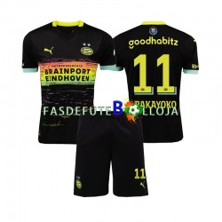 Camisola 2º Equipamento PSV Eindhoven Johan Bakayoko 11 2024-2025 Manga Curta ,Criança