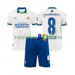 Camisola 3º Equipamento PSV Eindhoven Sergino Dest 8 2024-2025 Manga Curta ,Criança