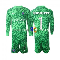 Camisola Guarda-redes 2º Equipamento Paris Saint-Germain Gianluigi Donnarumma 1 2024-2025 Manga Comprida ,Criança