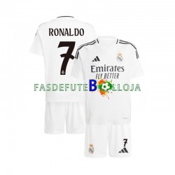Camisola 1º Equipamento Real Madrid Cristiano Ronaldo 7 2024-2025 Manga Curta ,Criança