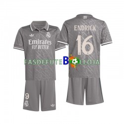 Camisola 3º Equipamento Real Madrid Endrick 16 2024-2025 Manga Curta ,Criança