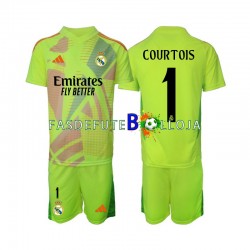Camisola Guarda-redes 4º Equipamento Real Madrid COURTOIS 1 2024-2025 Manga Curta ,Criança