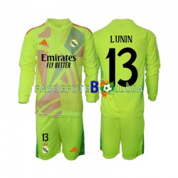 Camisola Guarda-redes 4º Equipamento Real Madrid Lunin 13 2024-2025 Manga Comprida ,Criança