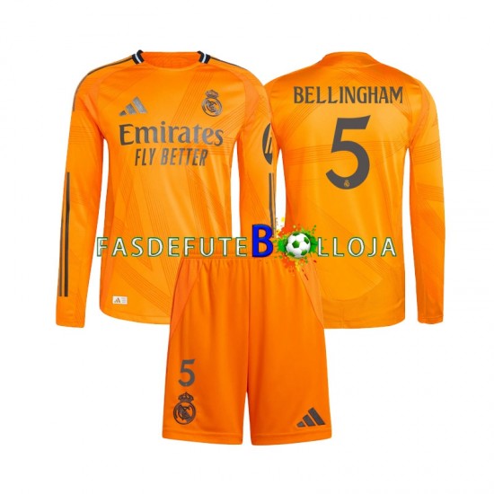 Camisola 2º Equipamento Real Madrid Jude Bellingham 5 2024-2025 Manga Comprida ,Criança Camisola 2º Equipamento Real Madrid Jude Bellingham 5 2024-2025 Manga Comprida ,Criança