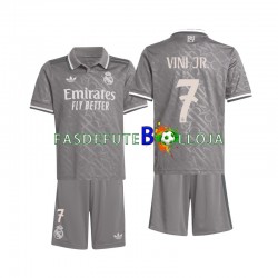 Camisola 3º Equipamento Real Madrid Vini JR. 7 2024-2025 Manga Curta ,Criança
