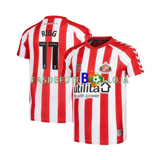 Camisola 1º Equipamento Sunderland Chris Rigg 11 2024-2025 Manga Curta ,Homem