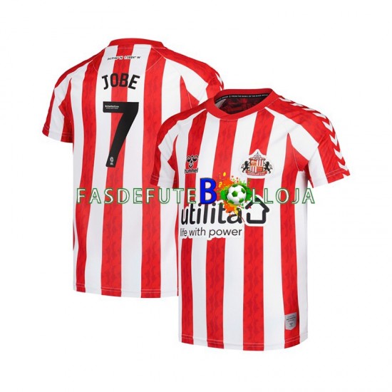 Camisola 1º Equipamento Sunderland Jobe Bellingham 7 2024-2025 Manga Curta ,Homem