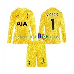 Camisola Guarda-redes 1º Equipamento Tottenham Hotspur Vicario 1 2024-2025 Manga Comprida ,Criança