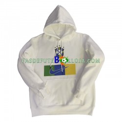 Seleção Brasileira Branco Moletom com Capuz 2022-2023 ,Homem