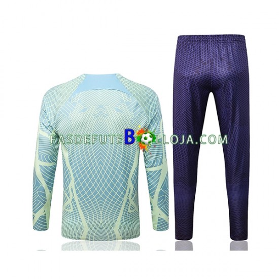 Seleção Brasileira Verde Grass Sweat de Treino Conjunto 2022-2023