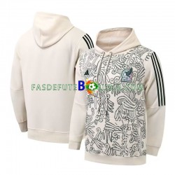 Seleção Mexicana Branco Verde Moletom com Capuz 2022-2023 ,Homem