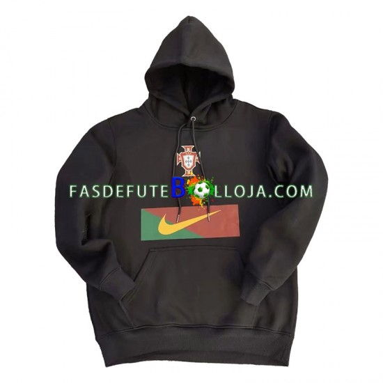 Seleção Portuguesa Preto Moletom com Capuz 2022-2023 ,Homem