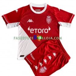 Camisola 1º Equipamento AS Monaco 2021-2022 Manga Curta ,Criança