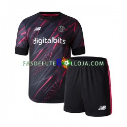 Camisola 3º Equipamento AS Roma 2022-2023 Manga Curta ,Criança