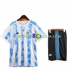 Camisola 1º Equipamento Seleção Argentina 2021 Manga Curta ,Criança