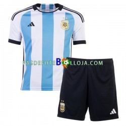 Camisola 1º Equipamento Seleção Argentina World Cup 2022 Manga Curta ,Criança