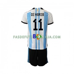 Camisola 1º Equipamento Seleção Argentina Di Maria 11 World Cup 2022 Manga Curta ,Criança